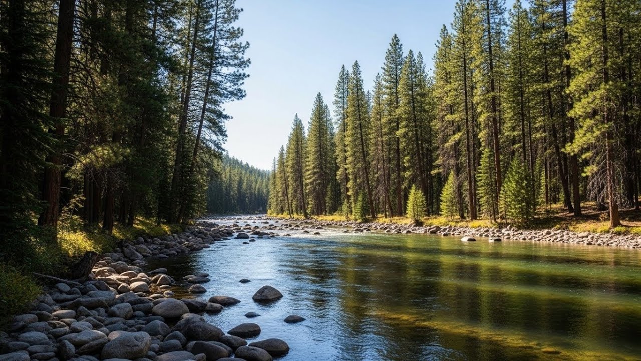 Calm Flowing River 🌿 Peaceful Natural Ambience for Meditation and Deep Sleep #641
