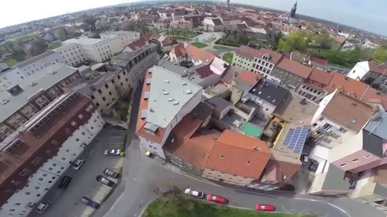 Großenhain aus halber Höhe. Vom Rahmenplatz bis Schillerstraße am 07.04.2014. (c) A. Benicke