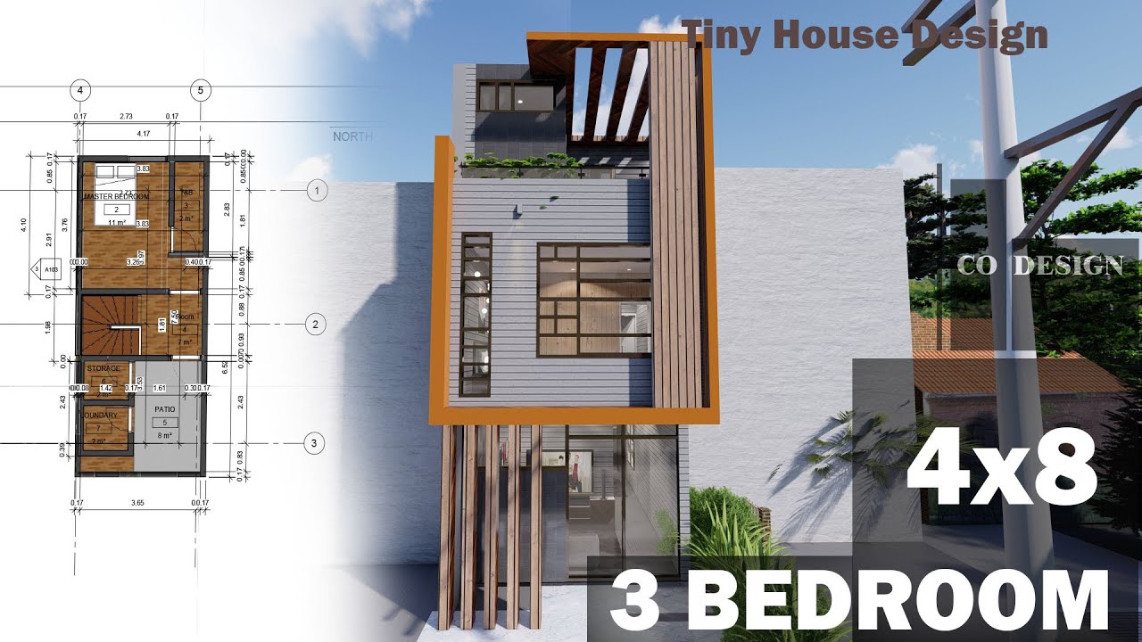 4x8 small 2story house exterior and interior design. takes at least 22k to invest on the real estate