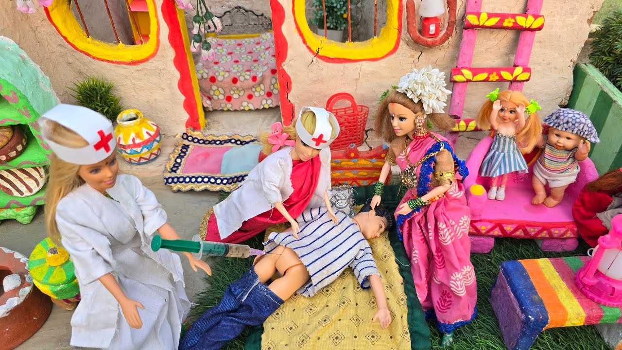 Barbie Doll All Day Routine In Indian Village/ Sreta Ki Kahani Part -228/Barbie Doll Bedtime Story||