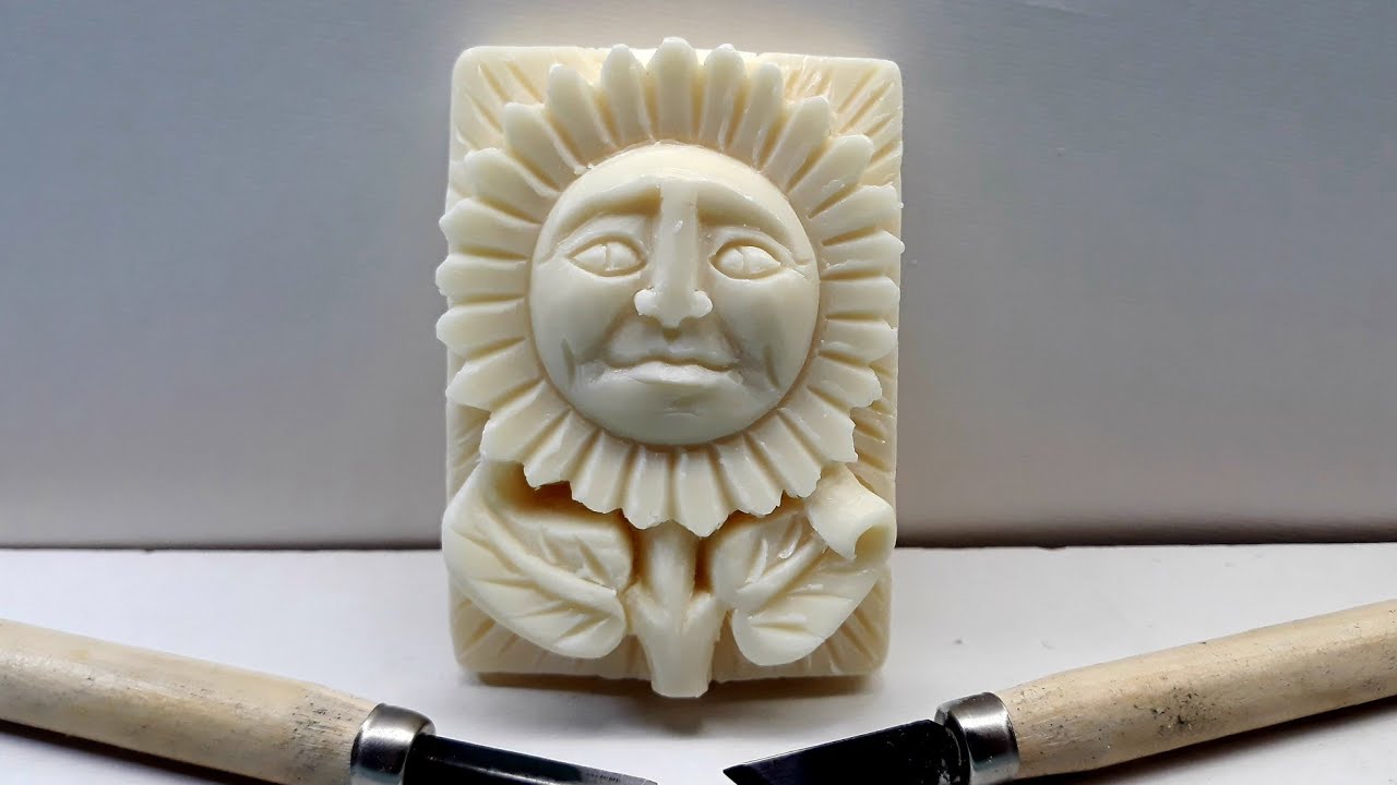 Tutorial soap carving..Sun flower ..