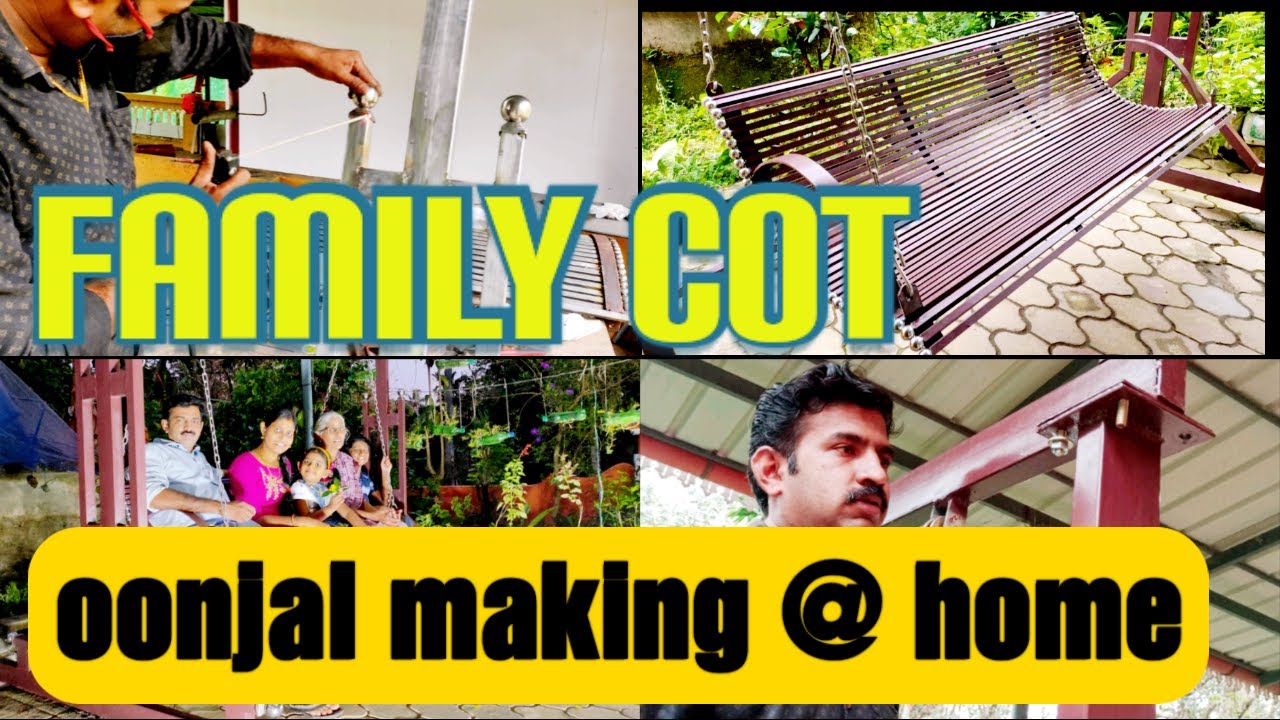 Family cot oonjal making for indoor and out door use