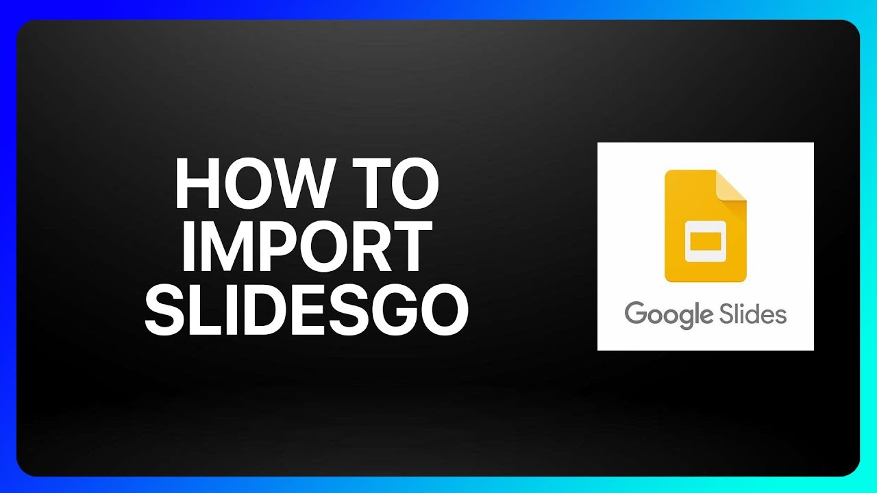How To Import Slidesgo To Google Slides Tutorial