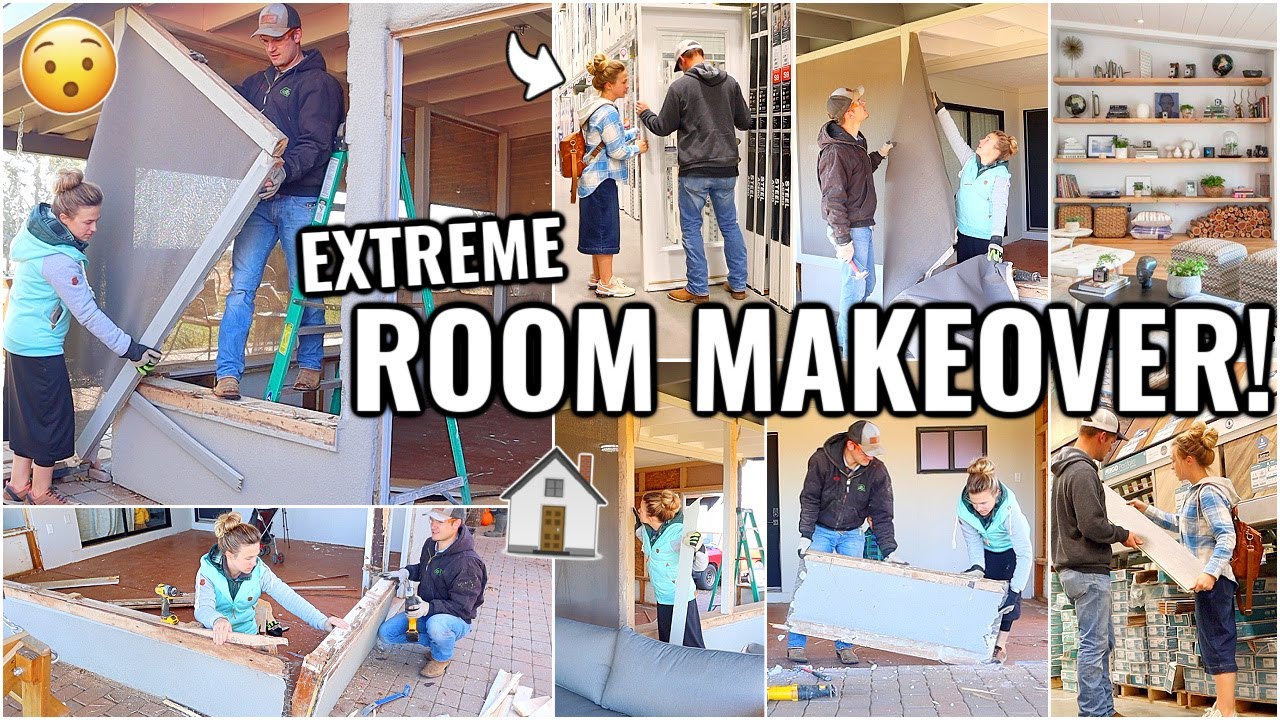 *DEMOING* PART OF OUR HOUSE!!😯 EXTREME ROOM MAKEOVER Part 2 | OUR ARIZONA FIXER UPPER