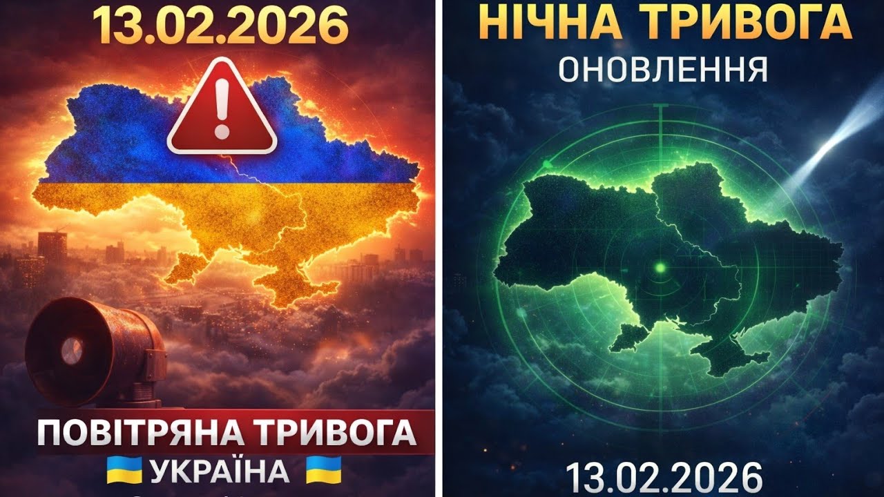 LIVE | Карта повітряних тривог | 13.02.2026 | Мапа – УКРАЇНИ | Ситуація онлайн зараз| Наживо