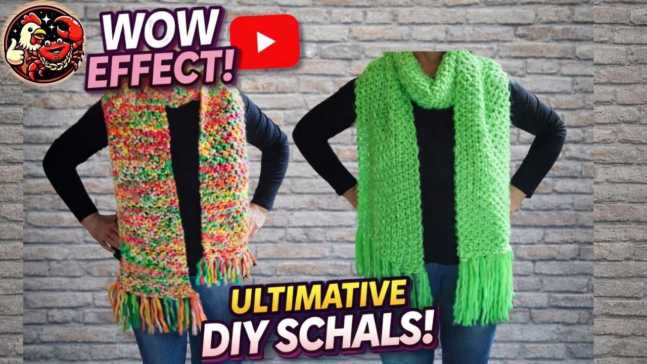 Vorsicht: BLICKFANG! Der schönste Schal der Welt (SO EINFACH – Anfänger - Tutorial)