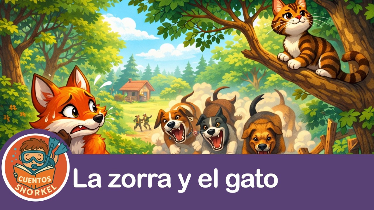 🦊 LA ZORRA Y 🐱EL GATO | 📖 Cuentos infantiles 🎉🎆🎊