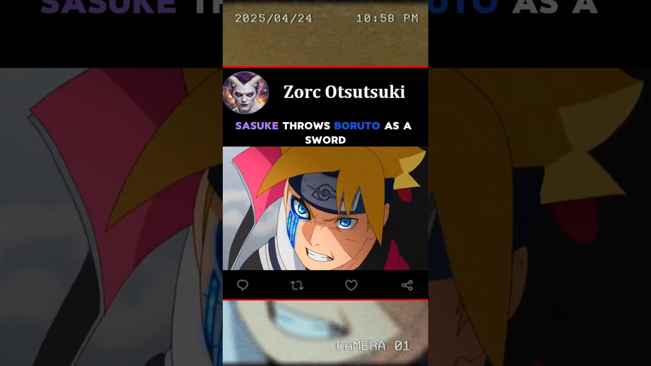 Sasuke throws Boruto transformed into his sword 😱