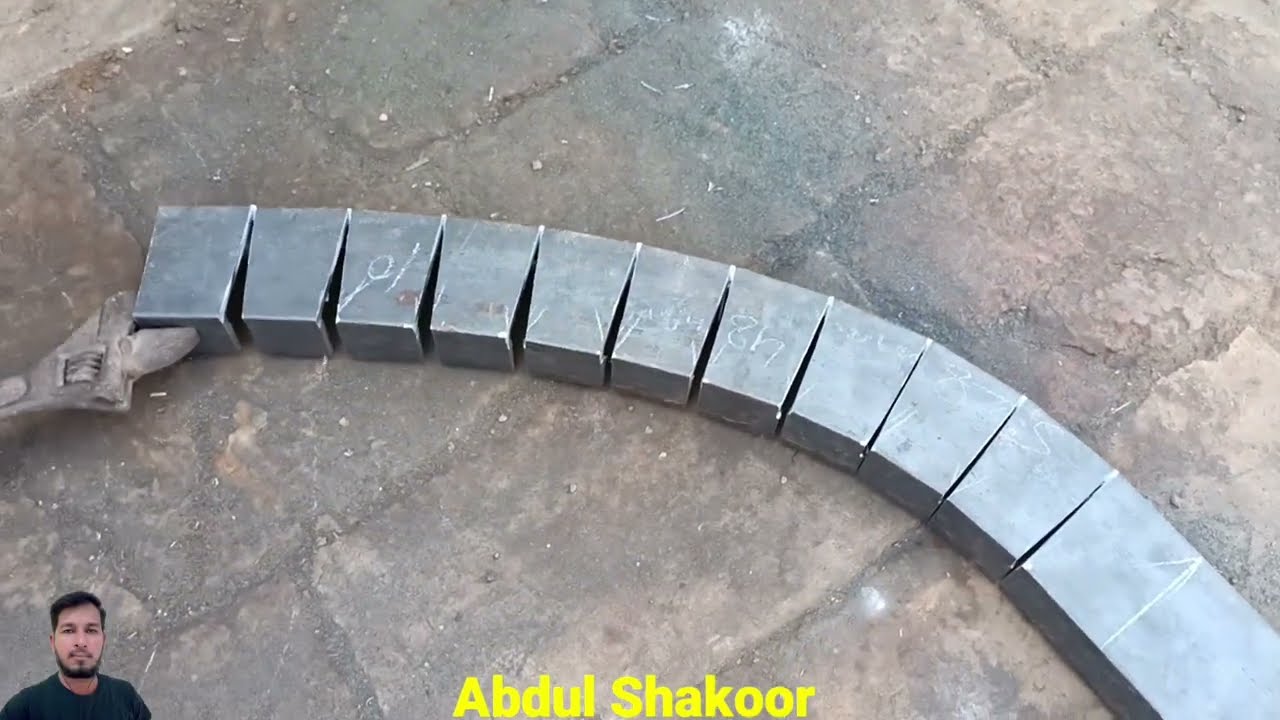 how to band mild steel c channel without machine | c Chanel banding | sliding gate line | abdul shak