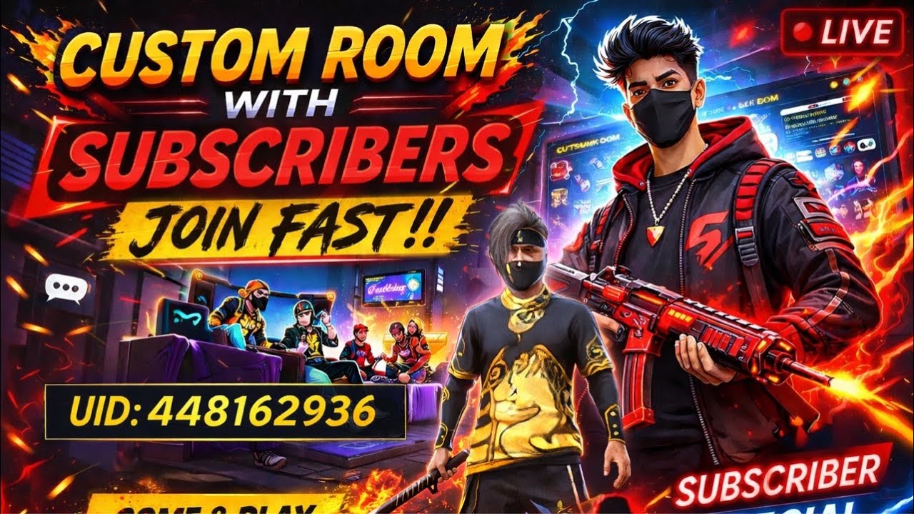 Only Subscribers Allowed 🔴 Custom Room Live | UID Check