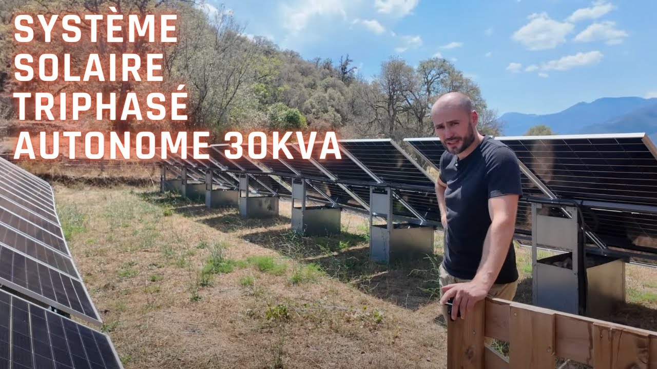 En Corse, un système solaire autonome triphasé haute puissance, avec batteries DEYE🔋☀️