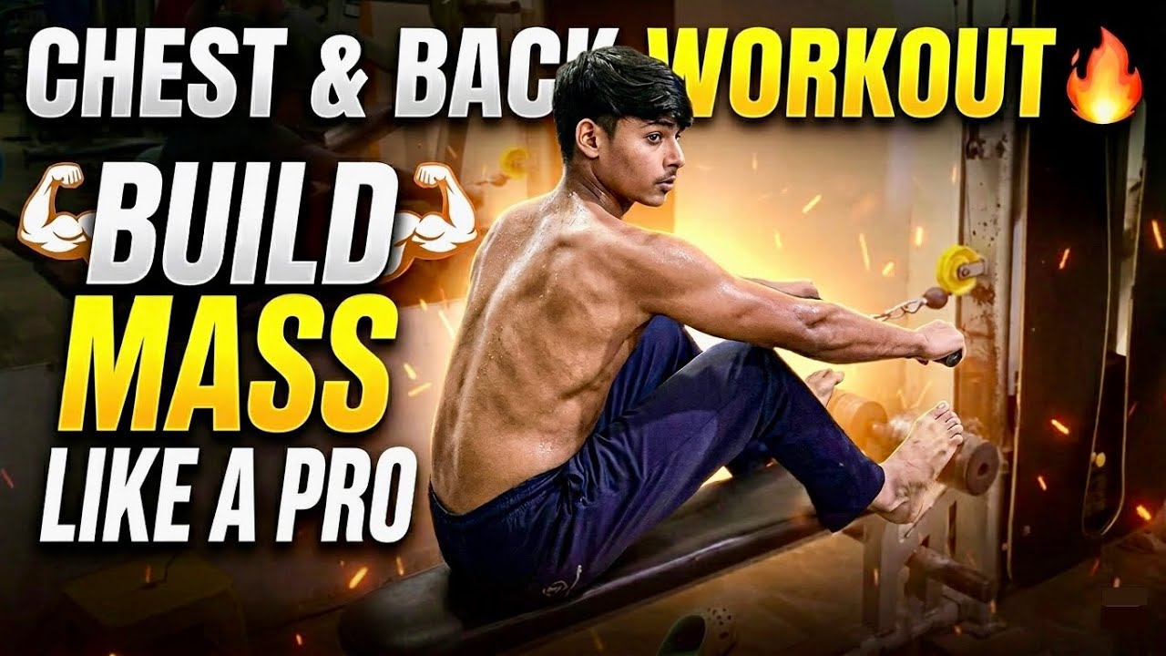 CHEST & BACK WORKOUT 🔥 | FitLifeMukesh  