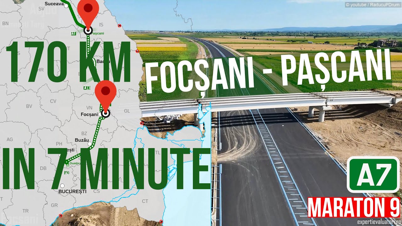 AUTOSTRADA A7 | 170 KM in 7 Minute Focșani - Pașcani | Filmare completa Maraton 9 #350