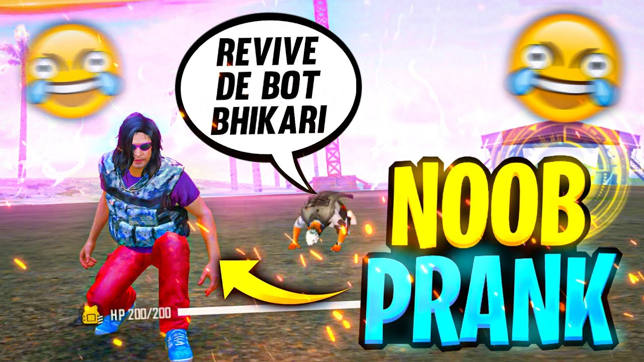 Best Noob Adam Prank with Random Players 😂 must watch - Garena Free Fire
