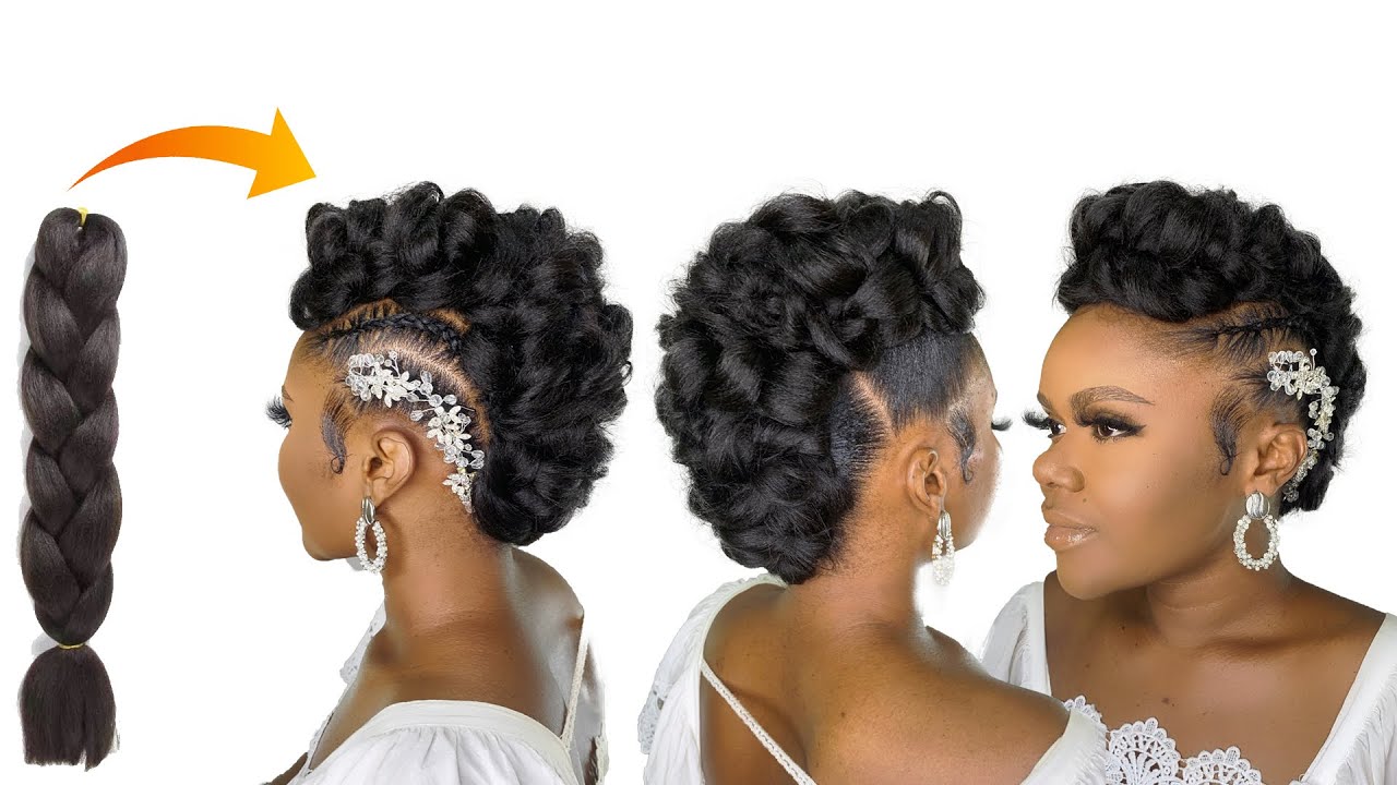 OMG😱🔥 Easy Bridal Hairstyle Using Expression Braid Extension / Protective Style