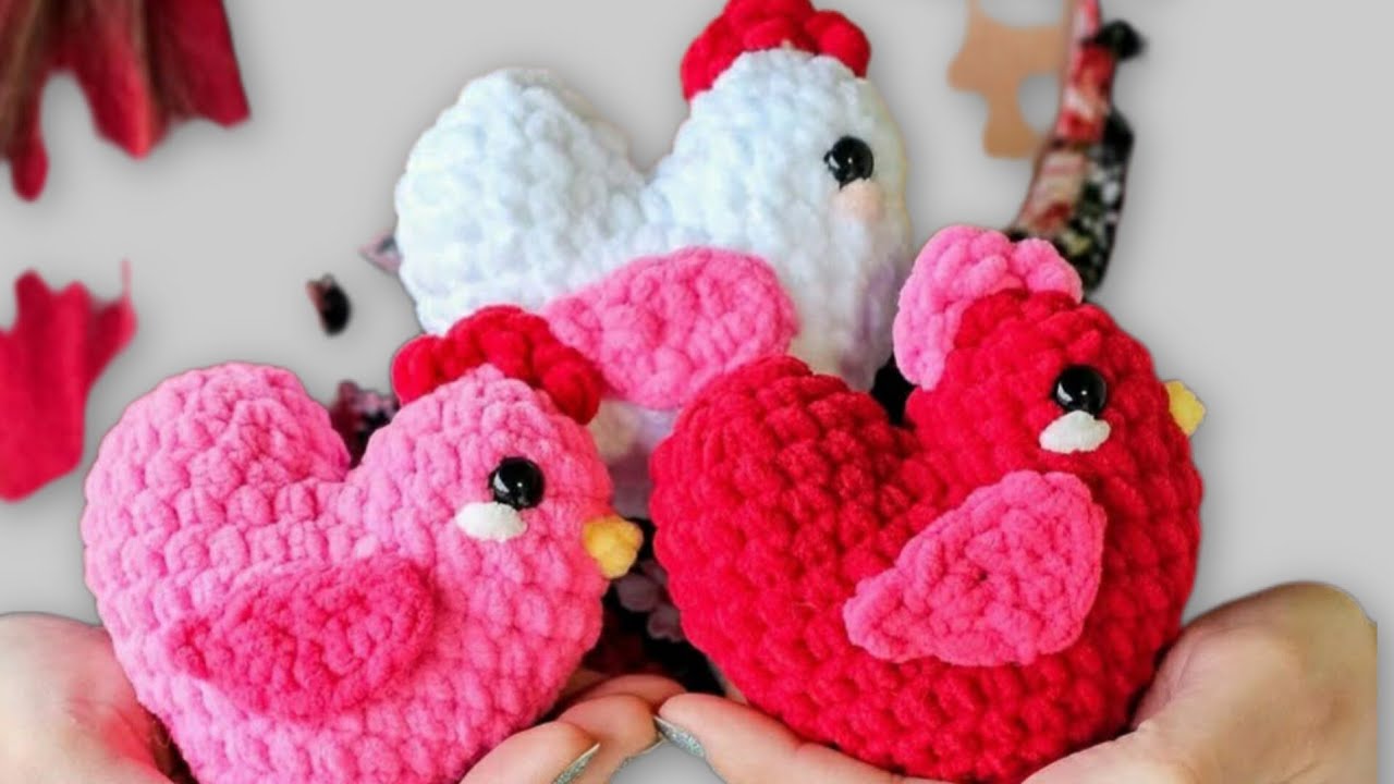 Tejelas Rápido Gallinitas Corazón / Crochet