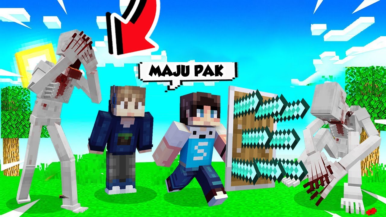 KITA GABUNGIN SENJATA MINECRAFT UNTUK LAWAN SCP D MINECRAFT!!! -SURVIVAL BERAK