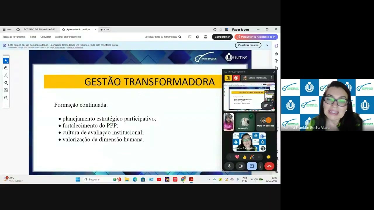 Aula 6 - Análise crítica sobre todos os gestores escolares