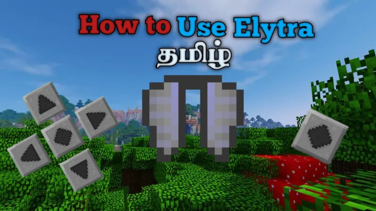 How to use elytra in minecraft tamil||How to use elytra in minecraft pocket edition mobile phone