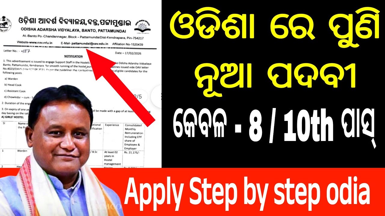 Odisha Schools job vacancy // No Exam / No Mark / କେମିତି କରିବେ ଆବେଦନ ଦେଖନ୍ତୁ ❓ || 