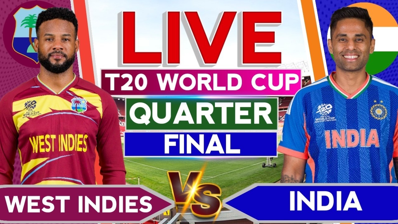 🔴LIVE | India vs West Indies T20 World Cup 52th Match | Ind vs WI Live | RNN TV
