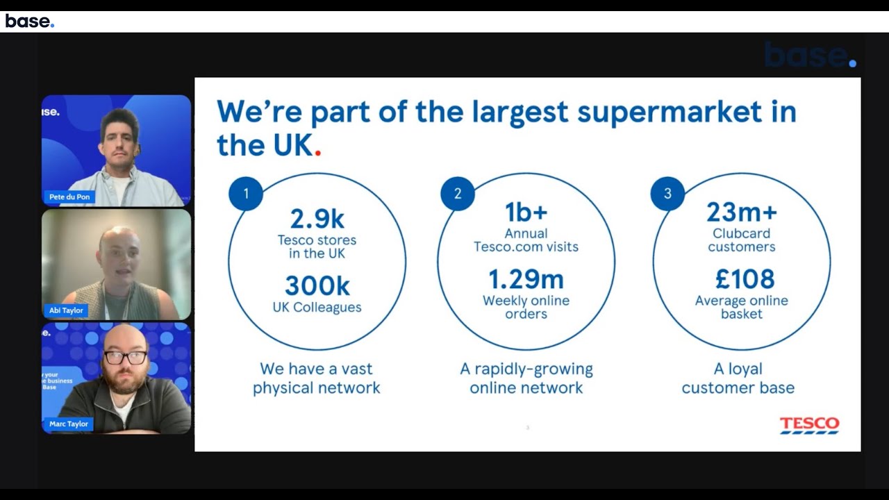 Base com Marketplace Spotlight Sessions with Tesco
