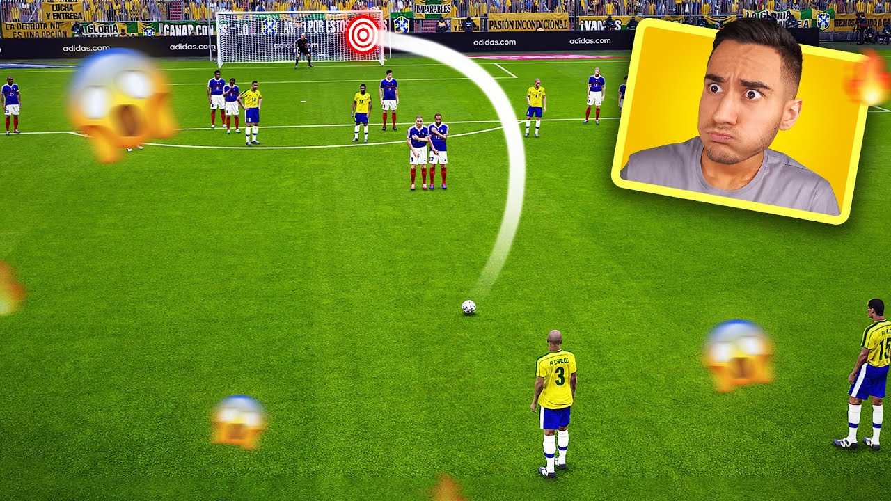 چالش بازسازی گل 40 متری روبرتو کارلوس به فرانسه در PES 2021 😱🔥🎯