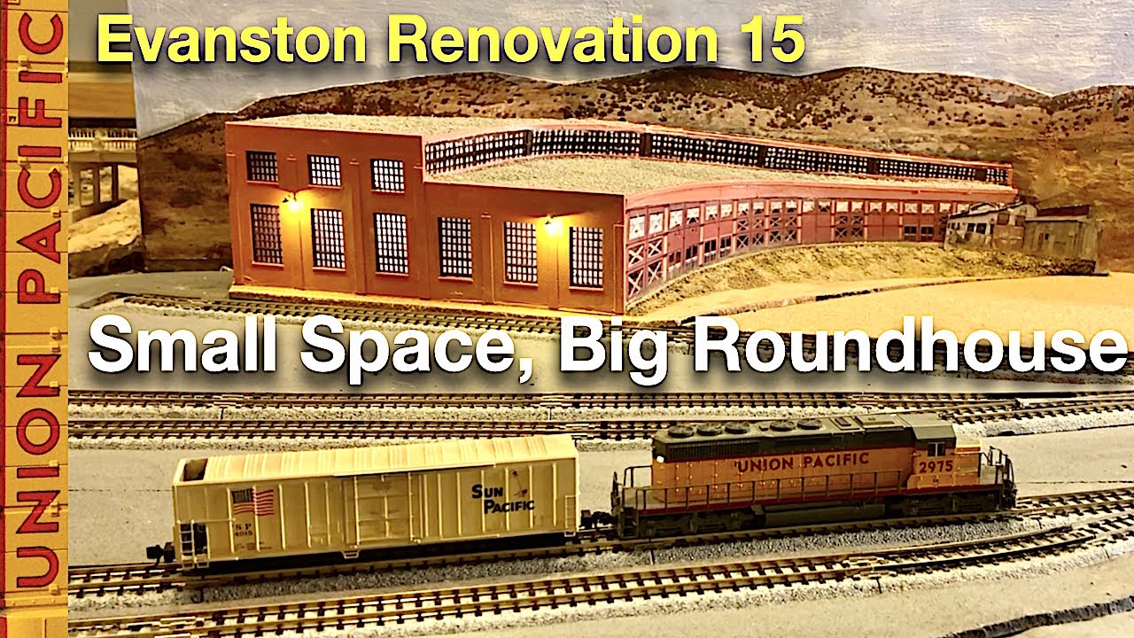 Evanston Renovation 15: A Big Roundhouse in a Small Space on My Model Railroad