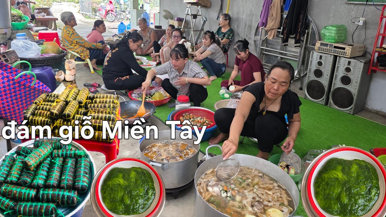  Làm Bánh đúc mặn, bánh đúc gân,gỏi tép đu đủ bông điên điển và nhiều món ngon. CTMT 