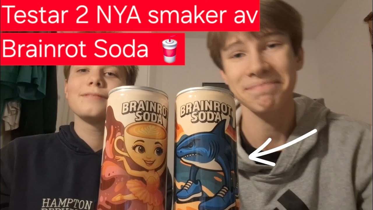 Testar 2 NYA smaker av Brainrot Soda! 🥤#brainrotsoda