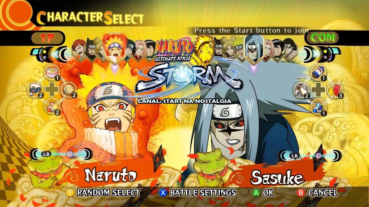 Naruto Shippuden Ultimate Ninja Storm - ALL CHARACTERS / TODOS PERSONAGENS + TRAJES