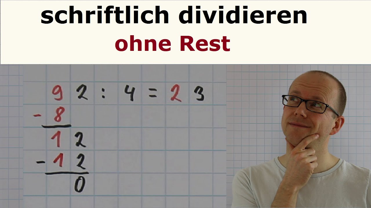 schriftlich dividieren (1) - ohne Rest