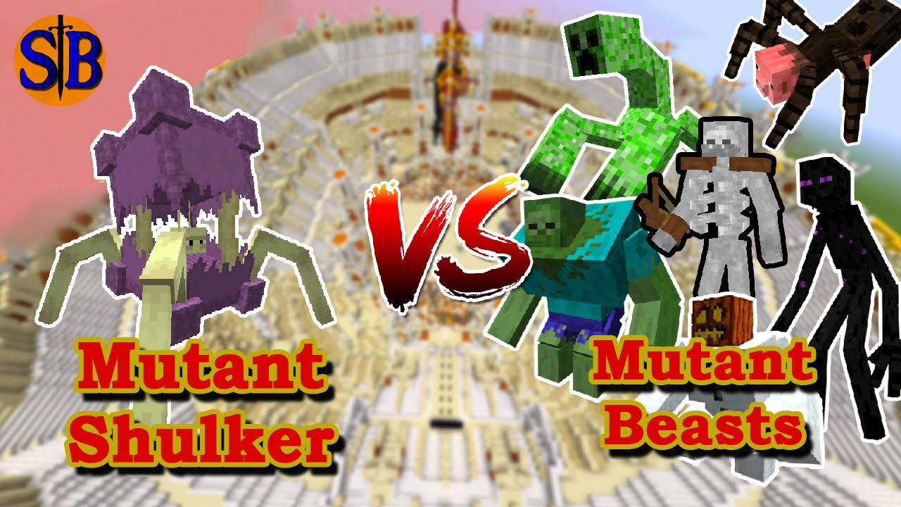 Mutant Shulker (Mutant More) vs Mutant Monsters | Minecraft Mob Battle