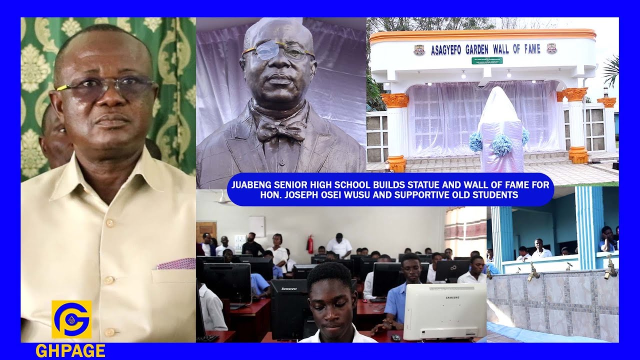 Old Students Of Juabeng Senior High Build Statue & Wall Of Fame for Hon Joseph Osei Owusu🔥 Asaagyefo