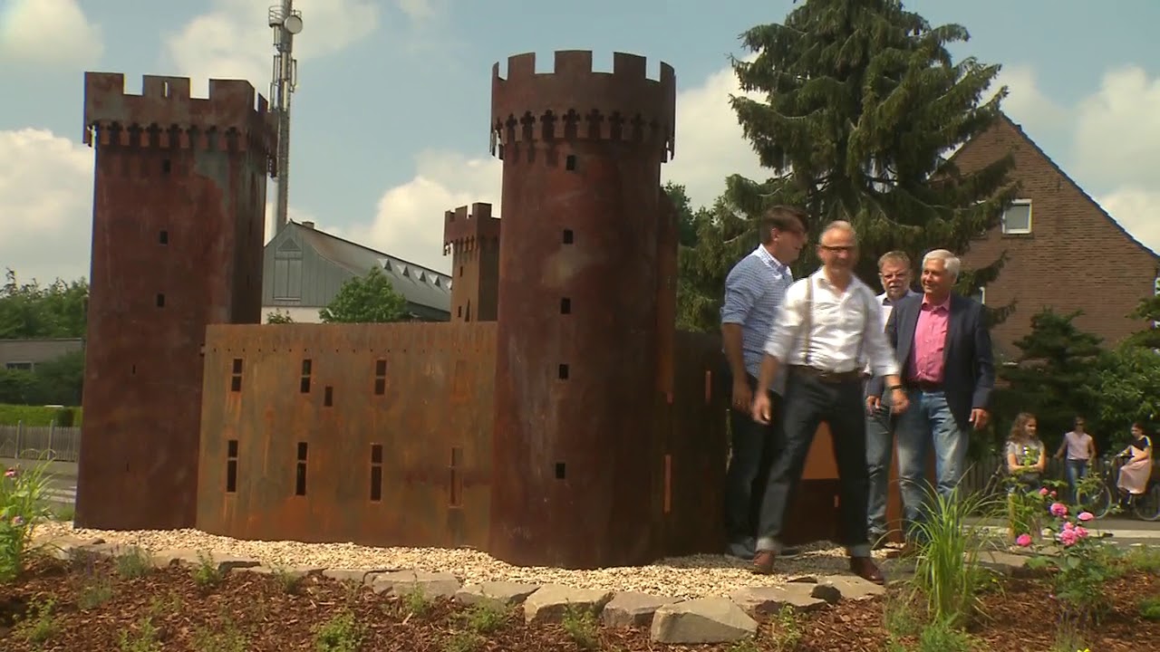 Landesburg Lechenich Nachbau in Cortenstahl ( Edelrost )