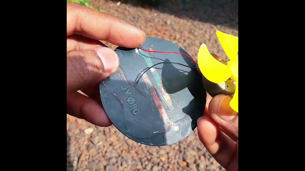 free energy solar panel dc motor fan