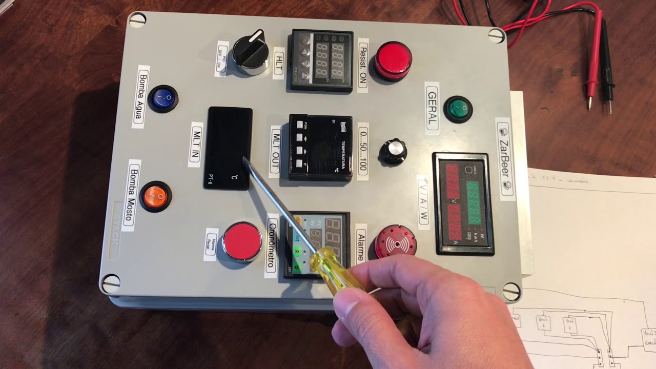 Painel de controle da panela cervejeira - Montagem PASSO A PASSO