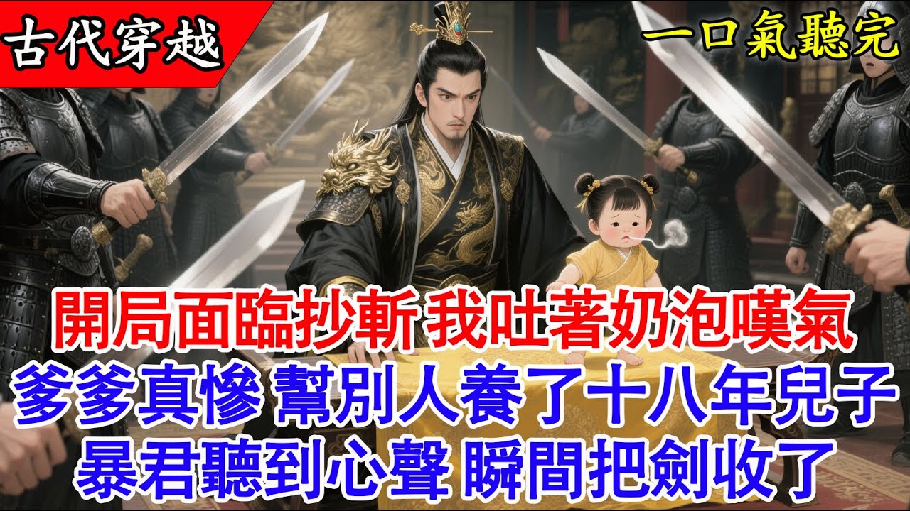【完結小說】剛穿書就看見我那便宜爹大暴君蕭燼嚴，舉著滴血的劍，而我就是那個馬上要被當成祭品的炮灰公主！眼看就要人頭落地，我嚇得魂飛魄散，忍不住心裡瘋狂吐槽，沒想到他能聽見心聲#有聲書 #穿越 #萌娃