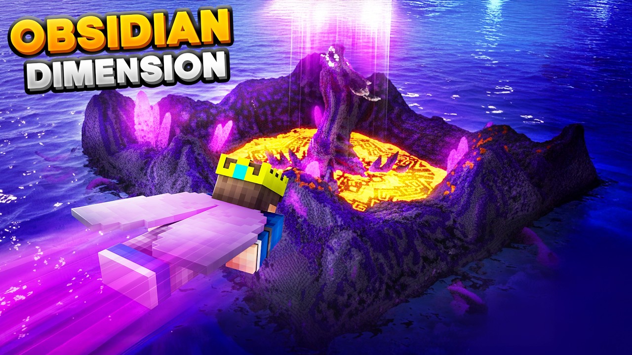 I Build an OBSIDIAN DIMENSION in Minecraft Hardcore...