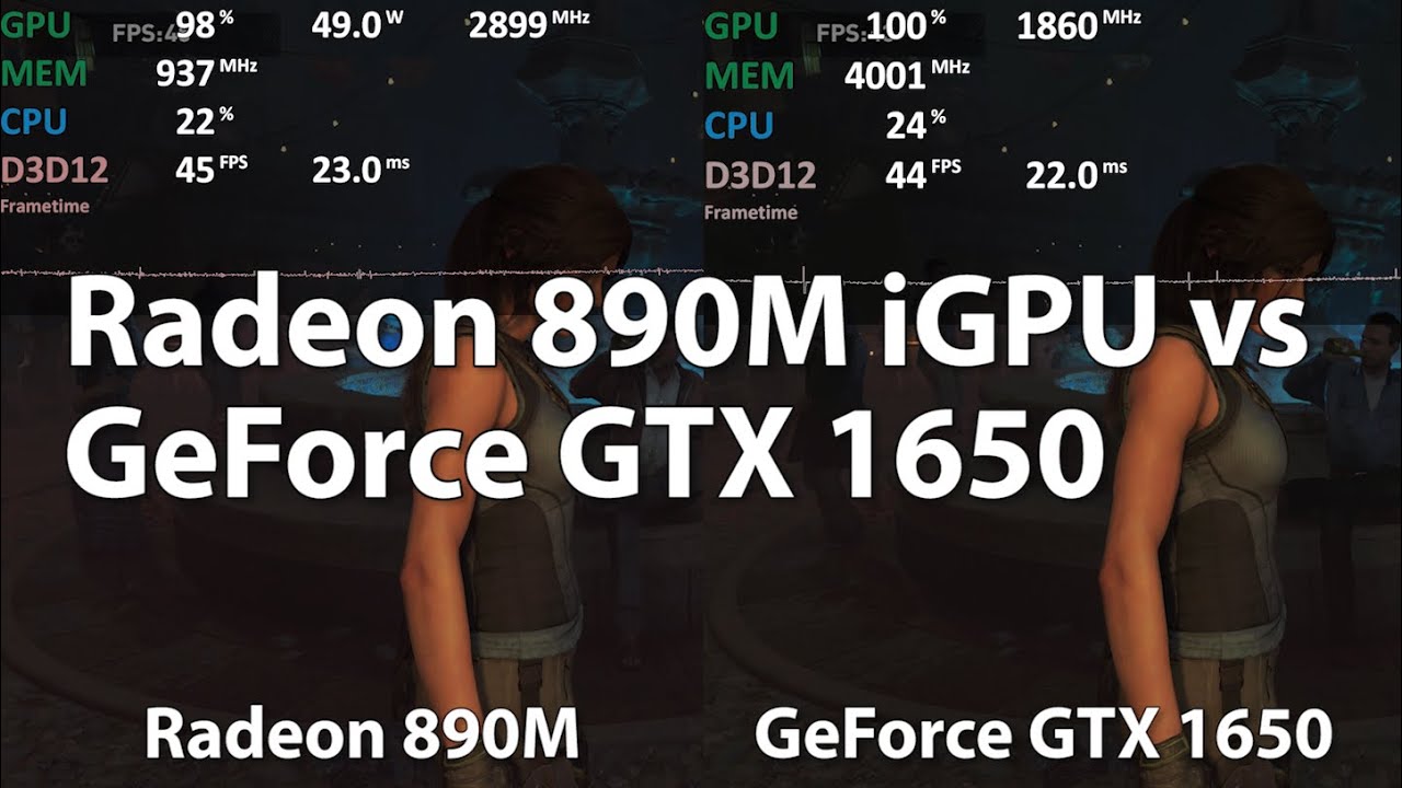 AMD Radeon 890M vs Nvidia GTX 1650 - Gaming Comparison