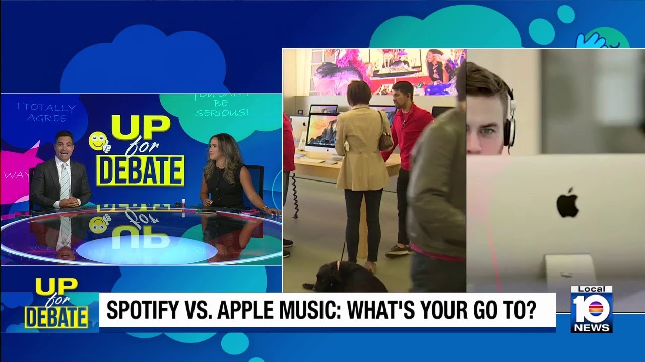 Up for debate: Which streaming service reigns supreme &mdash; Apple Music or Spotify?