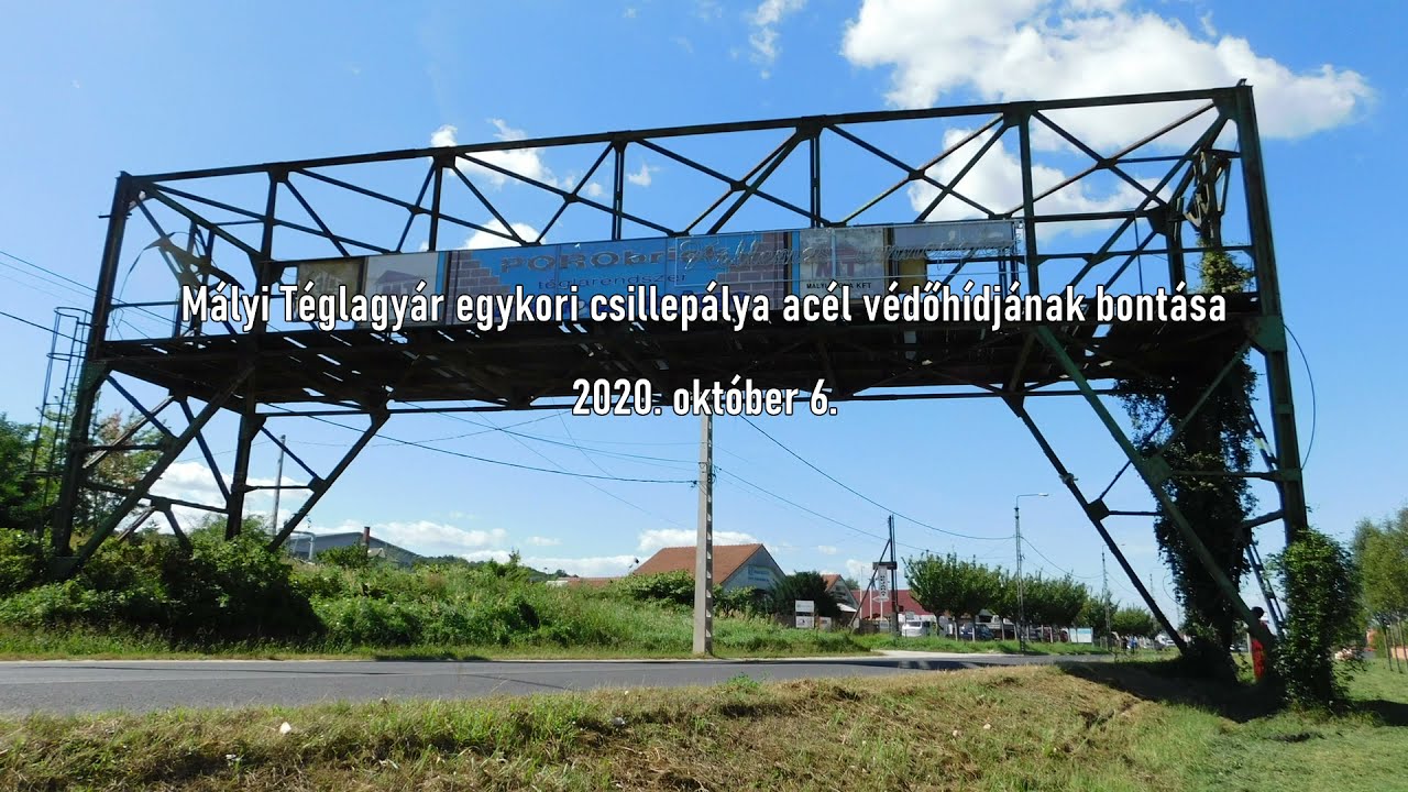 Mályi téglagyári csillepálya védőhídjának bontása - 2020