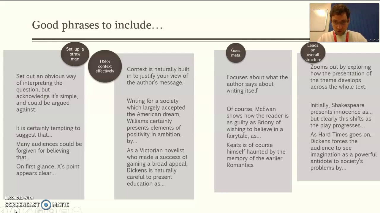 A Level English Literature- Writing an Introduction