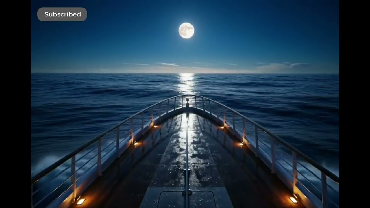 Sleeping on a Superyacht 🌙 Slightly Rough Sea & Full Moon (6 Hours)