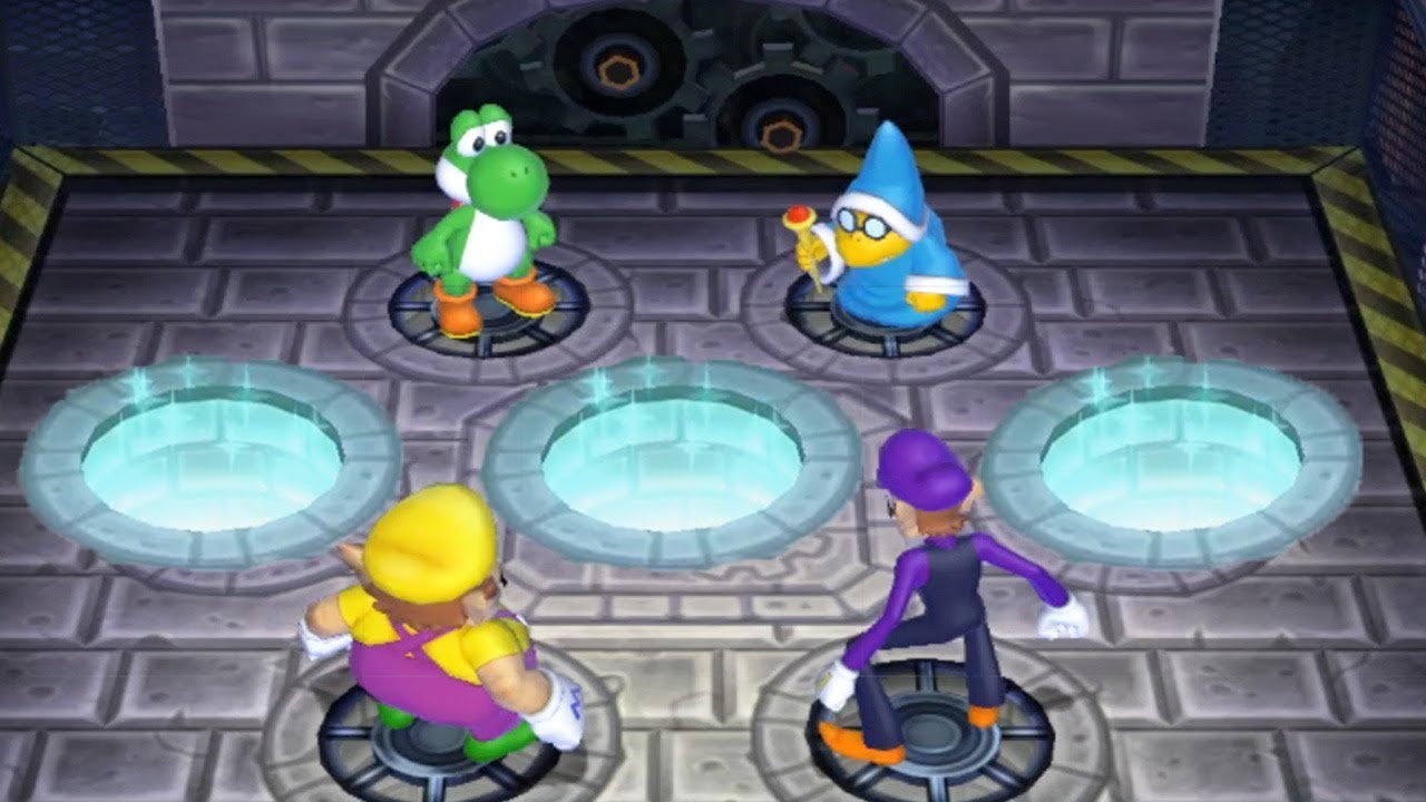 Mario Party 9 - Garden Battle - Yoshi vs Wario vs Magikoopa vs Waluigi (Master Cpu)