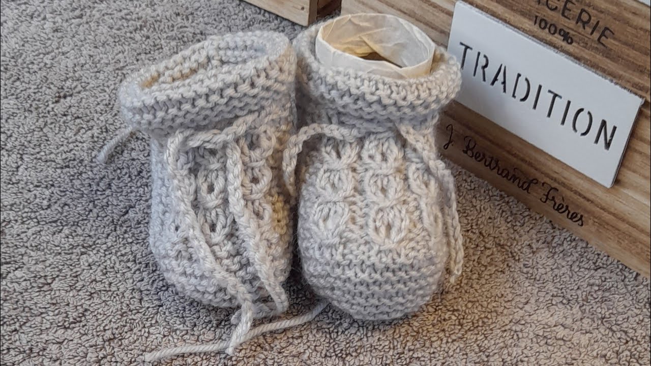 Tuto tricot chaussons grain de café
