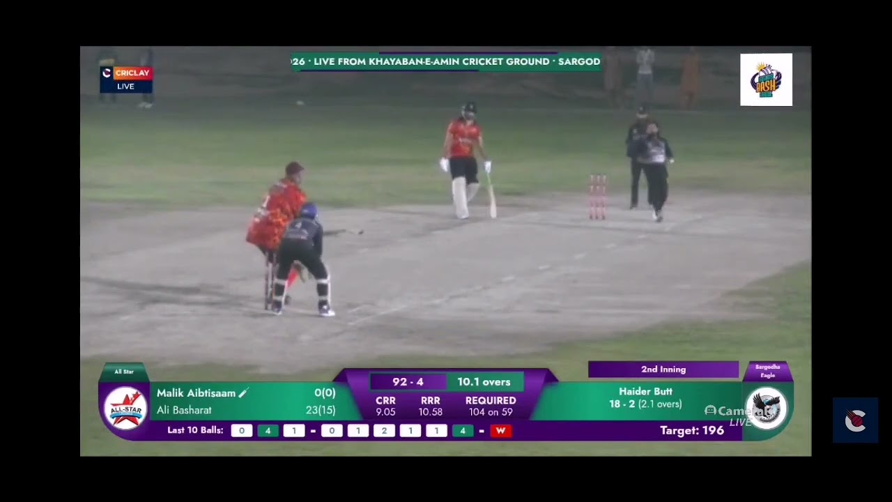 Haider bowling left ram spinner sargodha eagle tournament Ramzan first match Lahore khayaban amin 