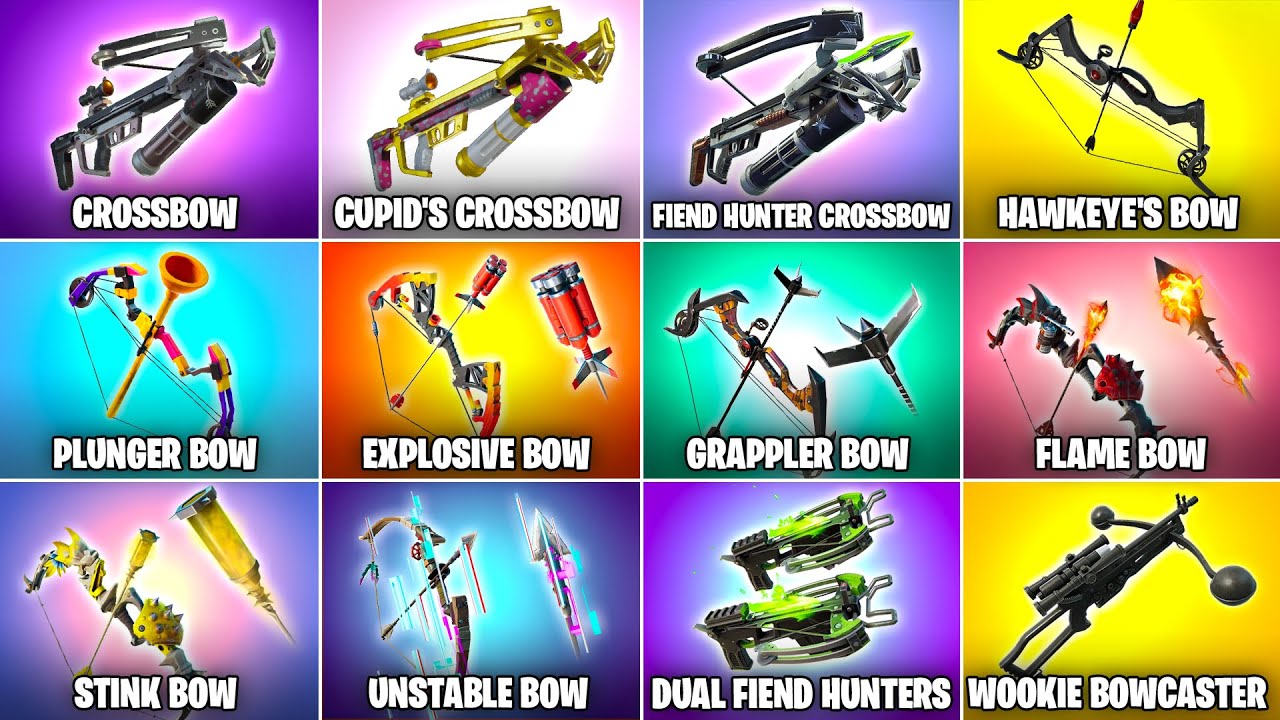 Evolution of All Fortnite Bows & Crossbows (Chapter 1 Season 1 - Chapter 5 Season 2)