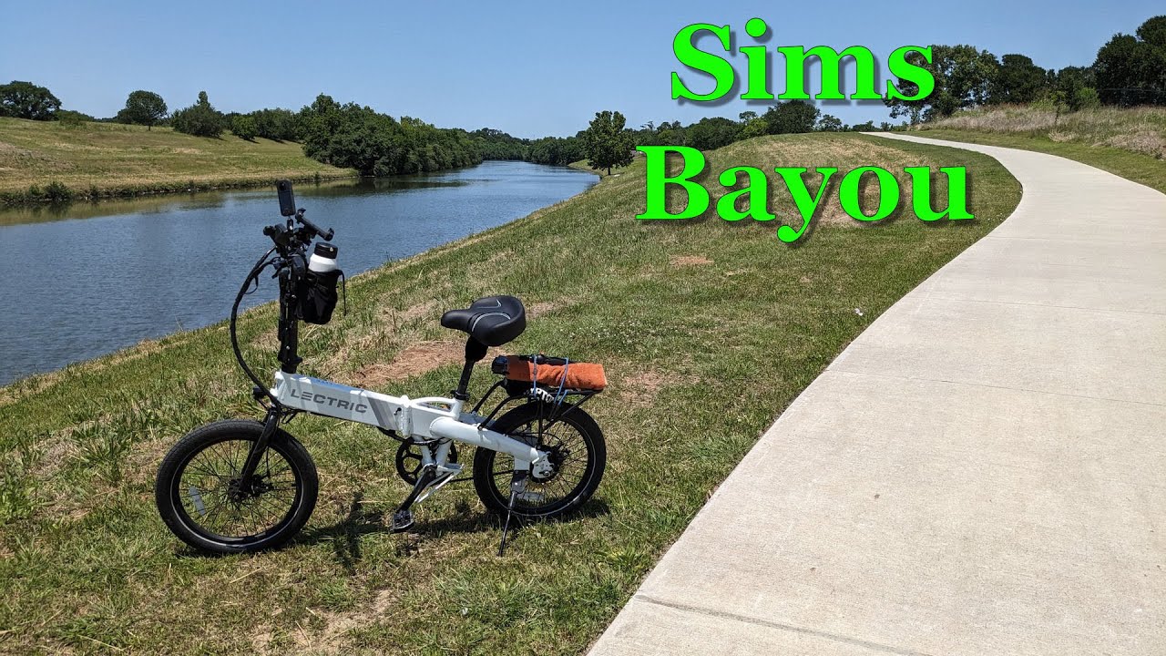 Ebike Ride on the Sims Bayou Greenway Trail in Houston