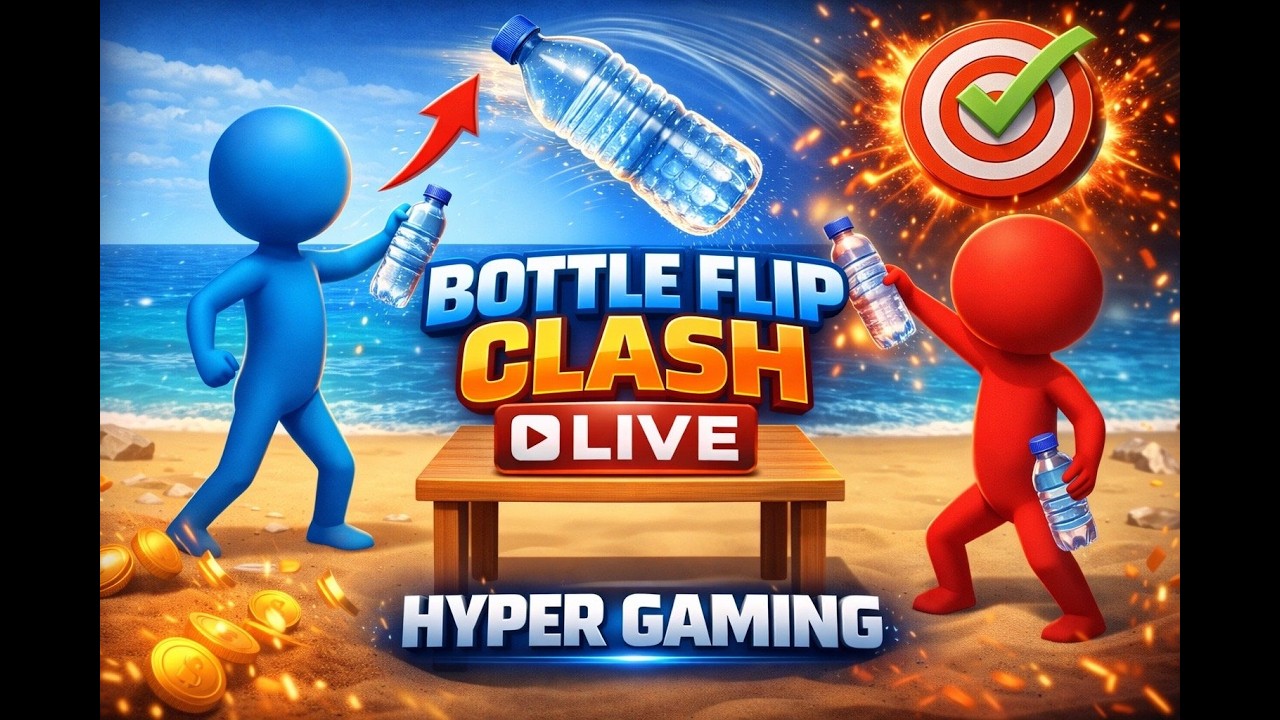 Can I Land the PERFECT Flip? 🤯 Bottle Flip Clash Challenge             #bottleflipclash #shortslive
